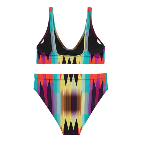 Boho Bliss Sustainable Women's High Waisted Two-Piece Bikini